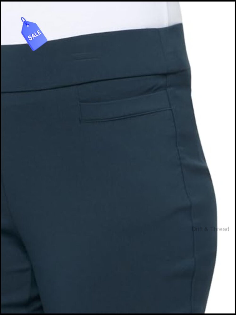 Stretch Pull-On Dress Pants Straight Leg Office Casual Work Slacks View 3